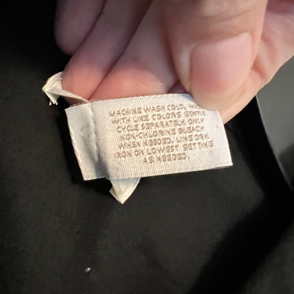 Chicos Black Button-Up Shirt Dress Chicos Size 2 = 12 - Picture 8 of 10